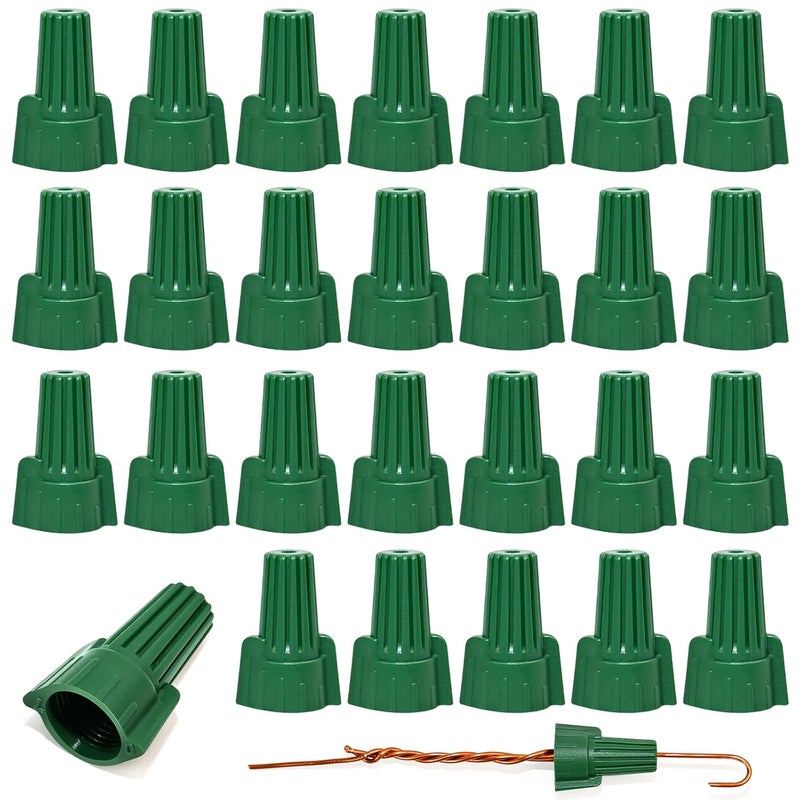 Dirvcp Professional Winged Ground Wire Connector Nuts with Hole by - 100-Pack of UL Listed Spring Loaded Wire Nuts for Safe Electrical Connections - Image 1